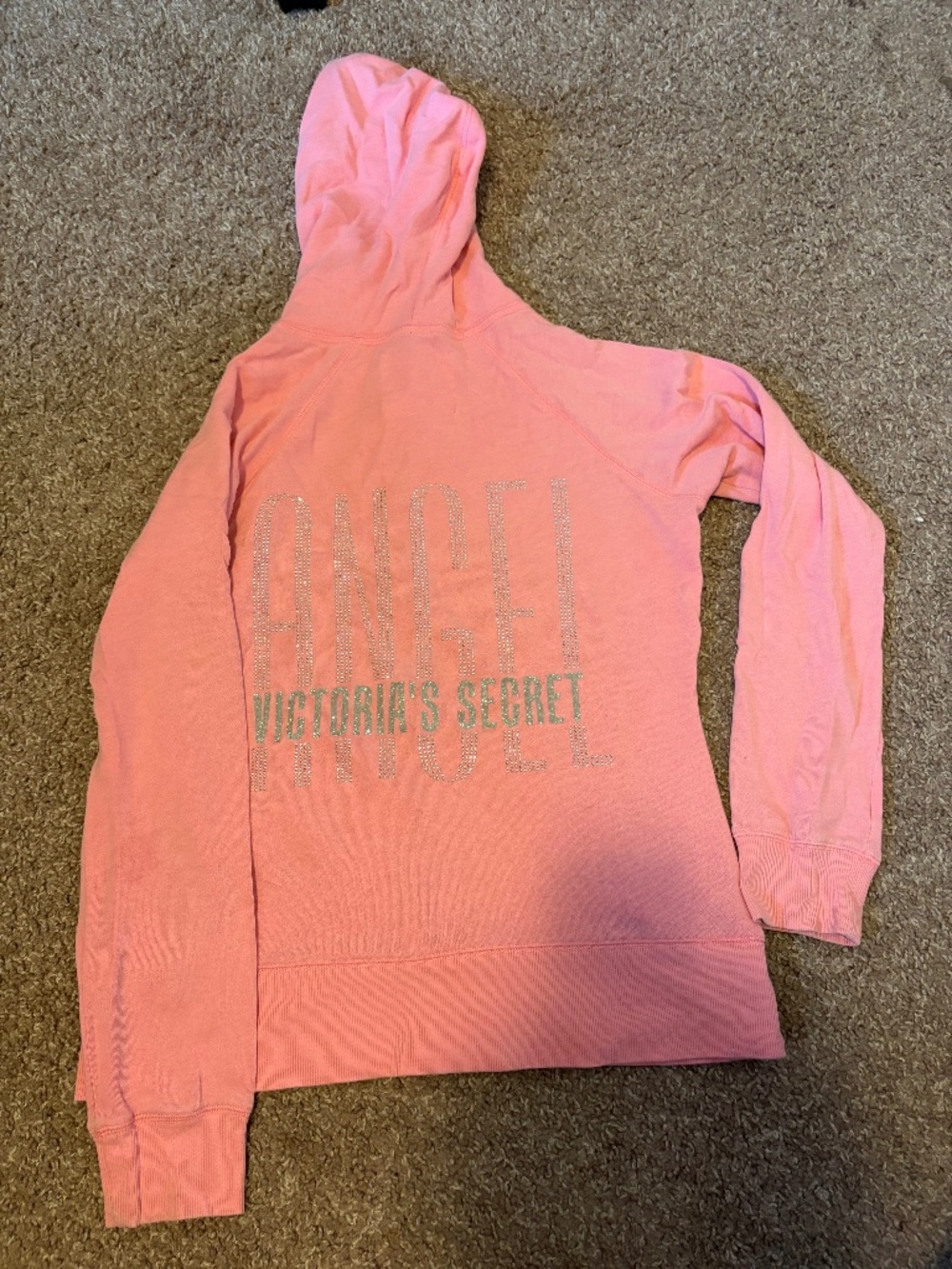 2016 Rhinestone “Angel” Victoria’s secret pink zip up